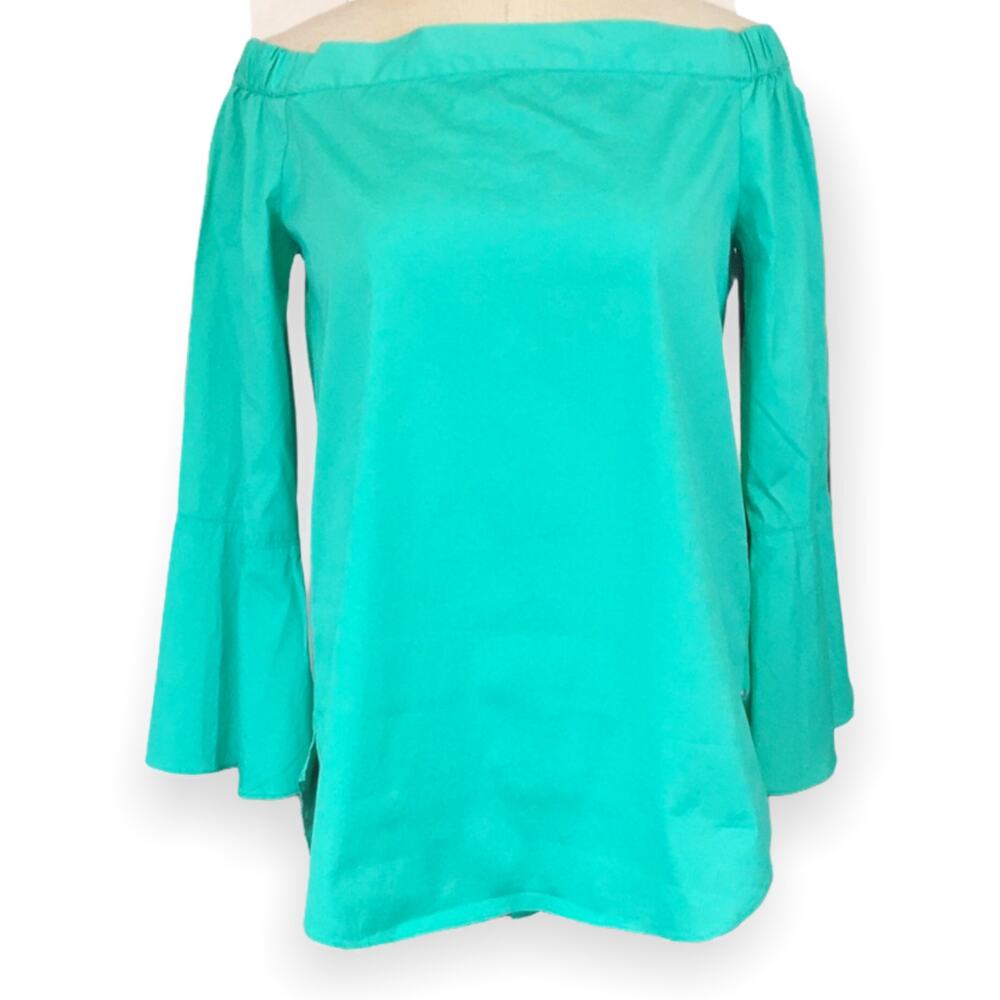 NWT Mint Green Calvin Klein Off Shoulder Top Sz S